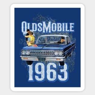Blue Oldsmobile 1963 Sticker